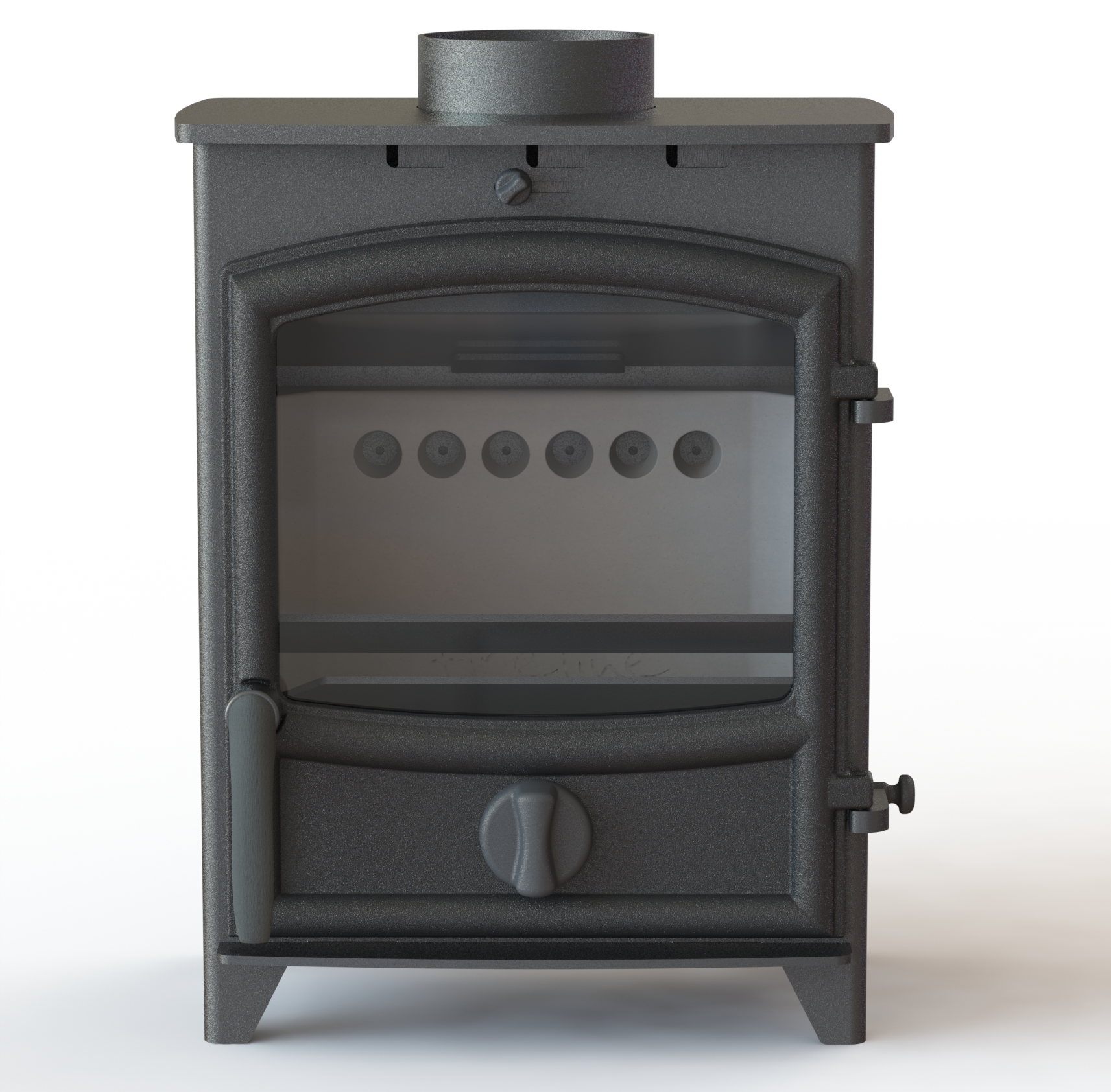 Cu0026J FIRELINE FX4 4kW Multi Fuel Stove Curved Door - Grampian Stoves