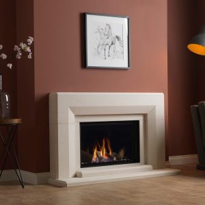 C&J Edgemond Limestone Fireplace - Grampian Stoves