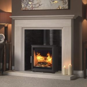 C&J Aylesbury Limestone Fireplace - Grampian Stoves