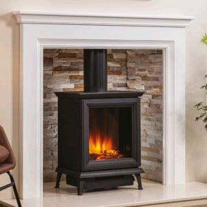 Focus Leicester Painted / Solid Oak Fireplace Surround grampian stoves