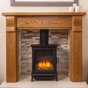 Focus Montreal Painted / Solid Oak Wood Fireplace Surround - Grampian stoves