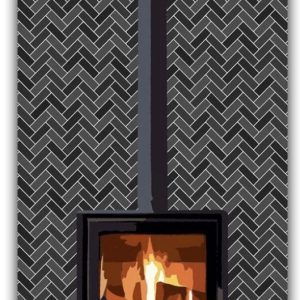 Herringbone Black Heatshield - Grampian Stoves