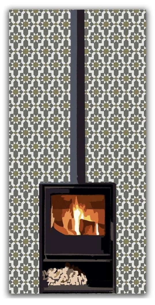 Encaustic Star Heatshield - Grampian Stoves
