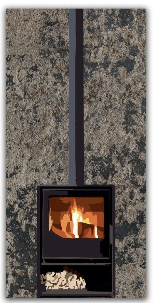 Granite Brown Heatshield grampian stoves