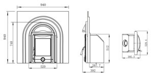 The Polaris Royal is a traditional cast iron arched insert integrated with our Polaris Inset Eco multi-fuel stove. GRAMPIAN STOVES