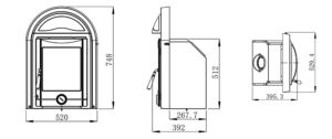 The Polaris Solid Fuel Inset grampian stoves